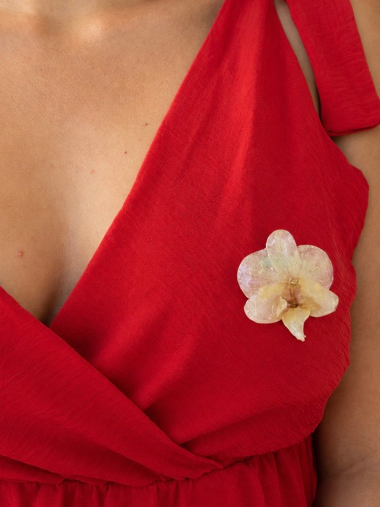 Broche Phalaenopsis Blanche
