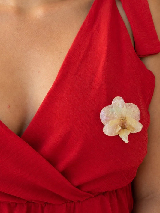 Broche Phalaenopsis Blanche