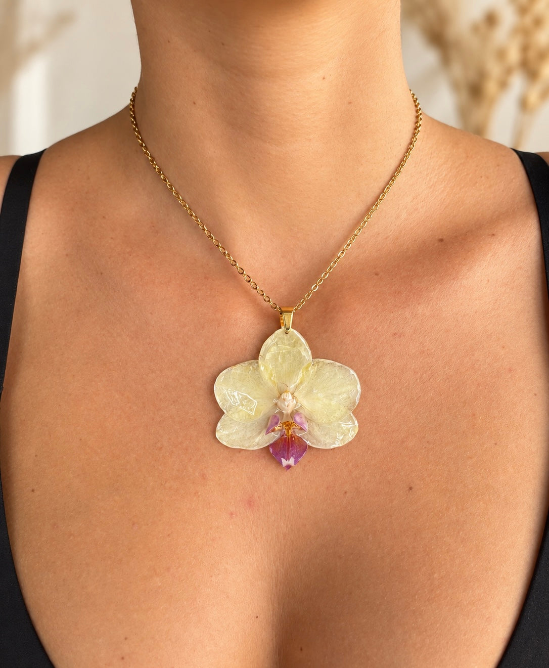 Parure Phalaenopsis Jaune